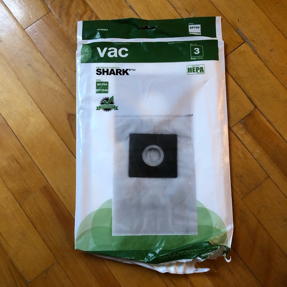 2x Shark HEPA Vacuum Bags EP754 and EP754C